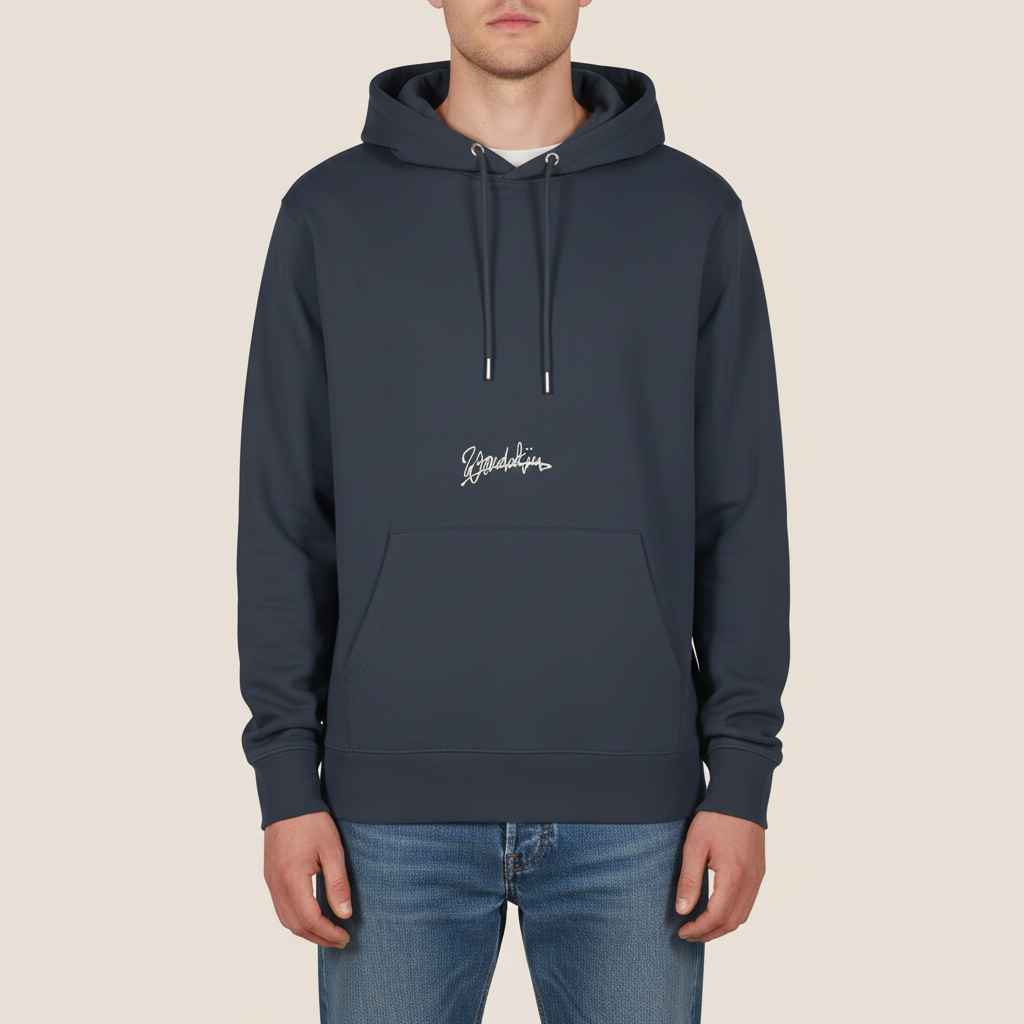 THE BLSNS HOODIE 350 // india ink & off white