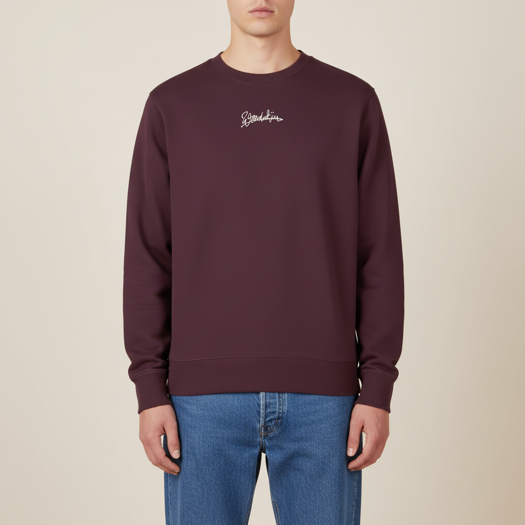 THE BLSNS CREWNECK 350 // red brown & beige