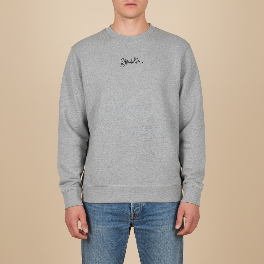 THE BLSNS CREWNECK 350 // light grey & faded black