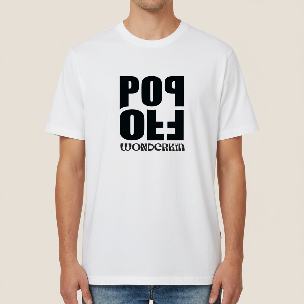 THE POPOFF TEE 240 // white with black