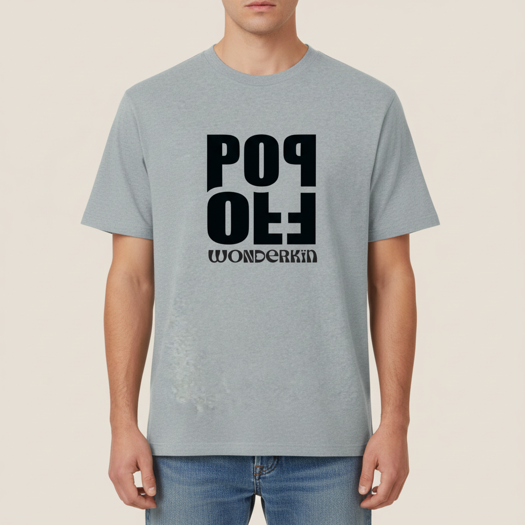 THE POPOFF TEE 240 // heather grey with black
