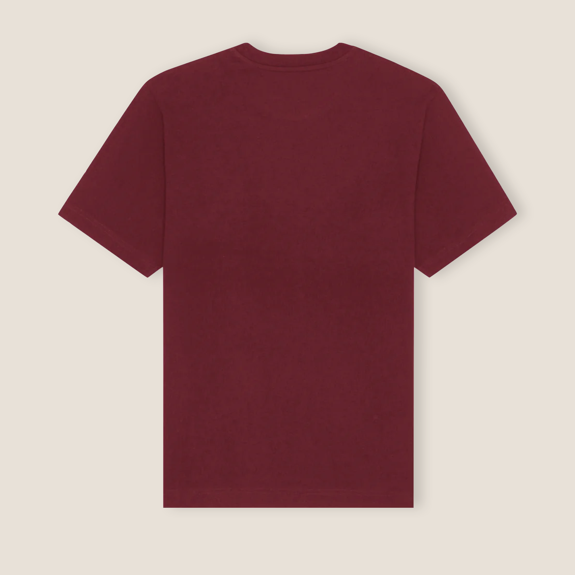 THE POP TEE 240 // burgundy with blue