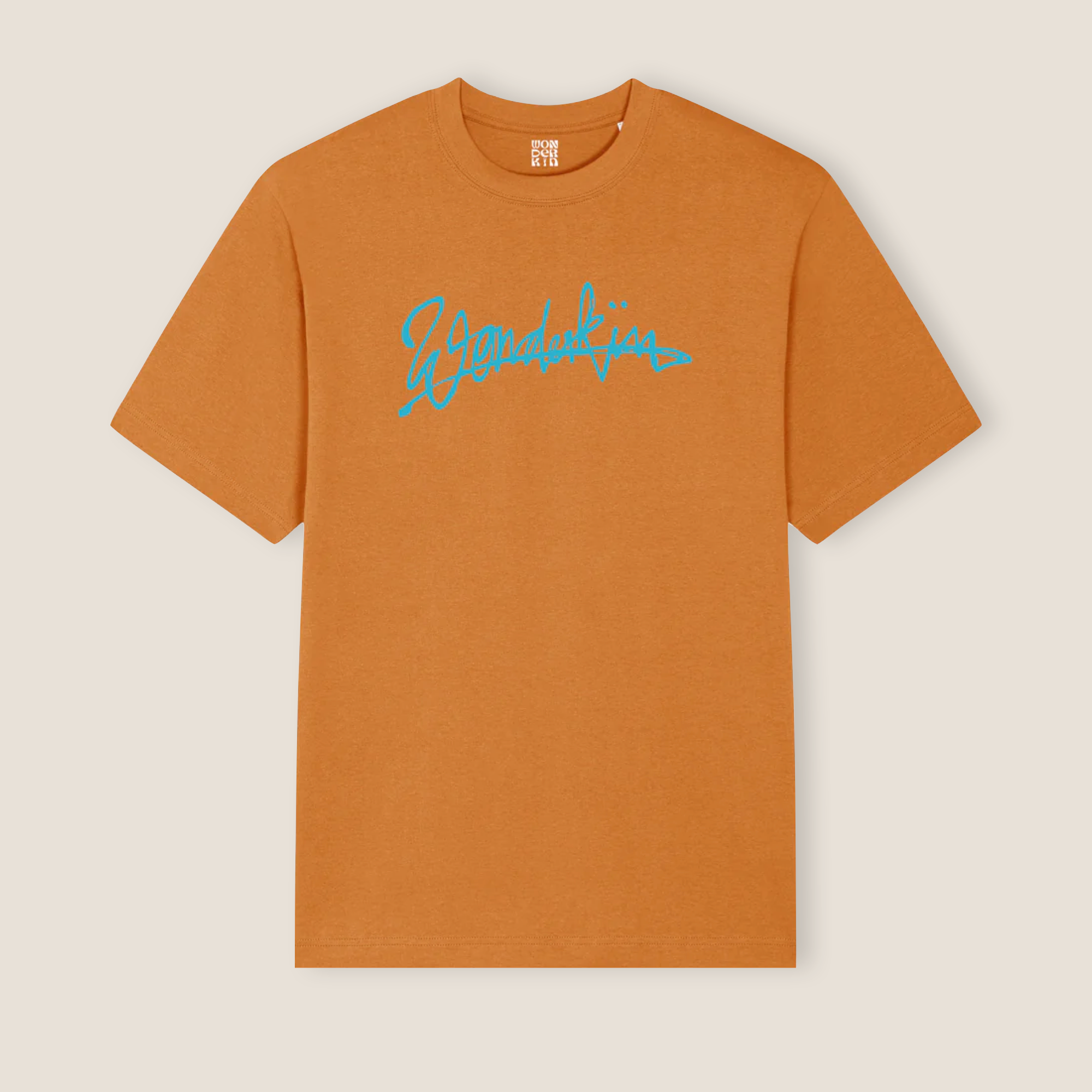 THE POP TEE 240 // fall orange with blue