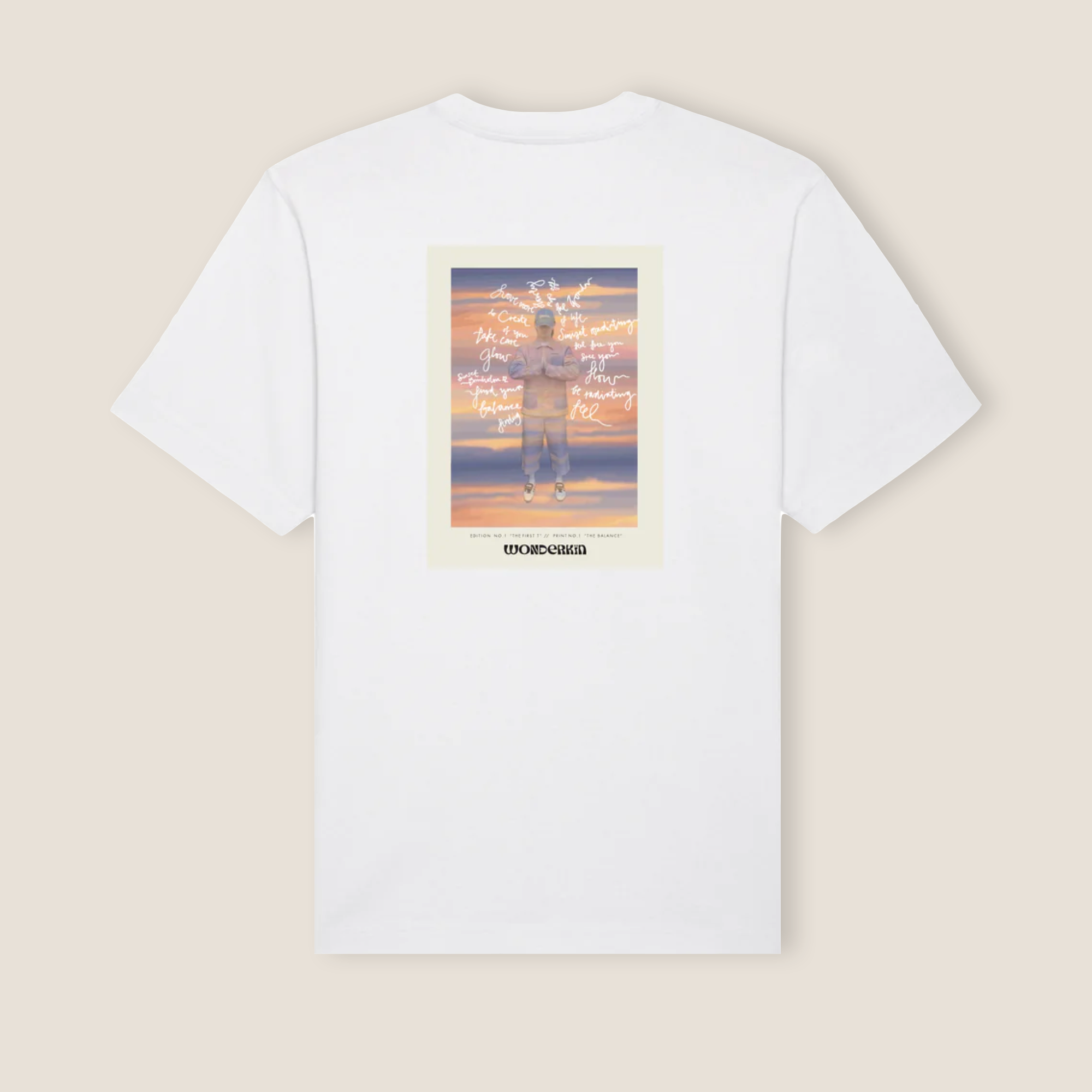 THE POP TEE 240 // white with the balance artwork