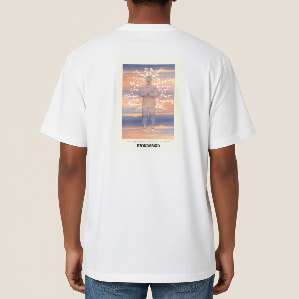 THE POP TEE 240 // white with the balance artwork