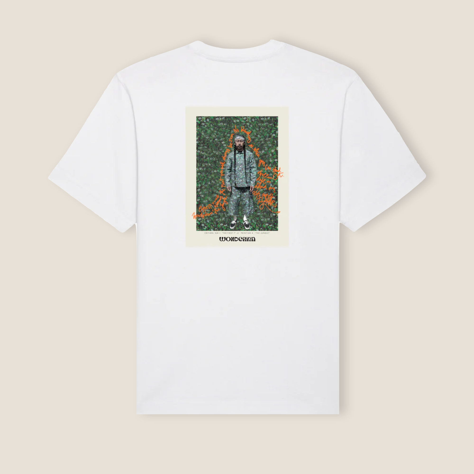 THE POP TEE 240 // white with the Jungle artwork