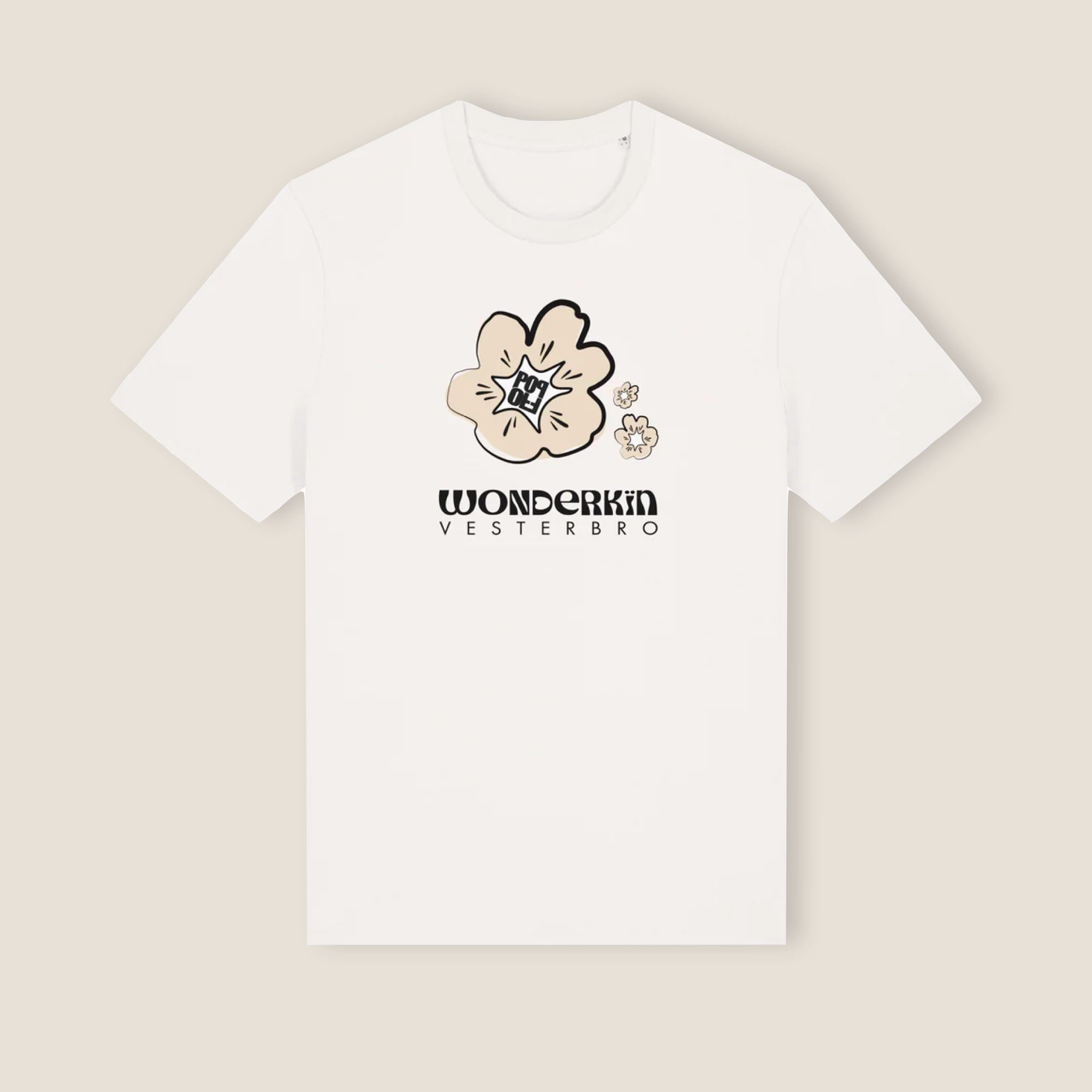 THE POWER POP TEE 180 // off white & powder black