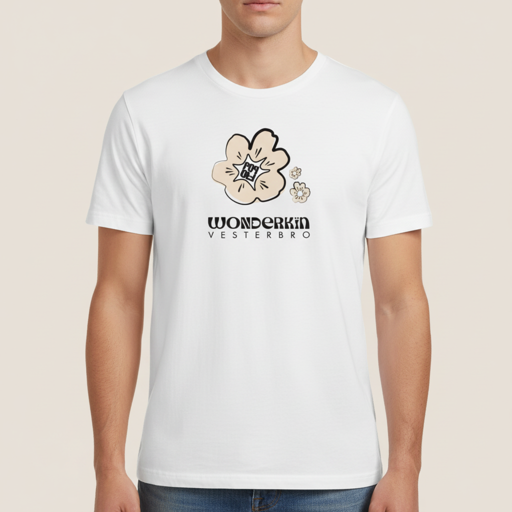 THE POWER POP TEE 180 // off white & powder black