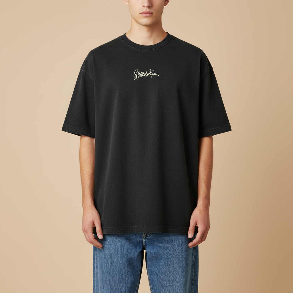 THE SIGNATURE LOUD TEE 240 // black rock & beige