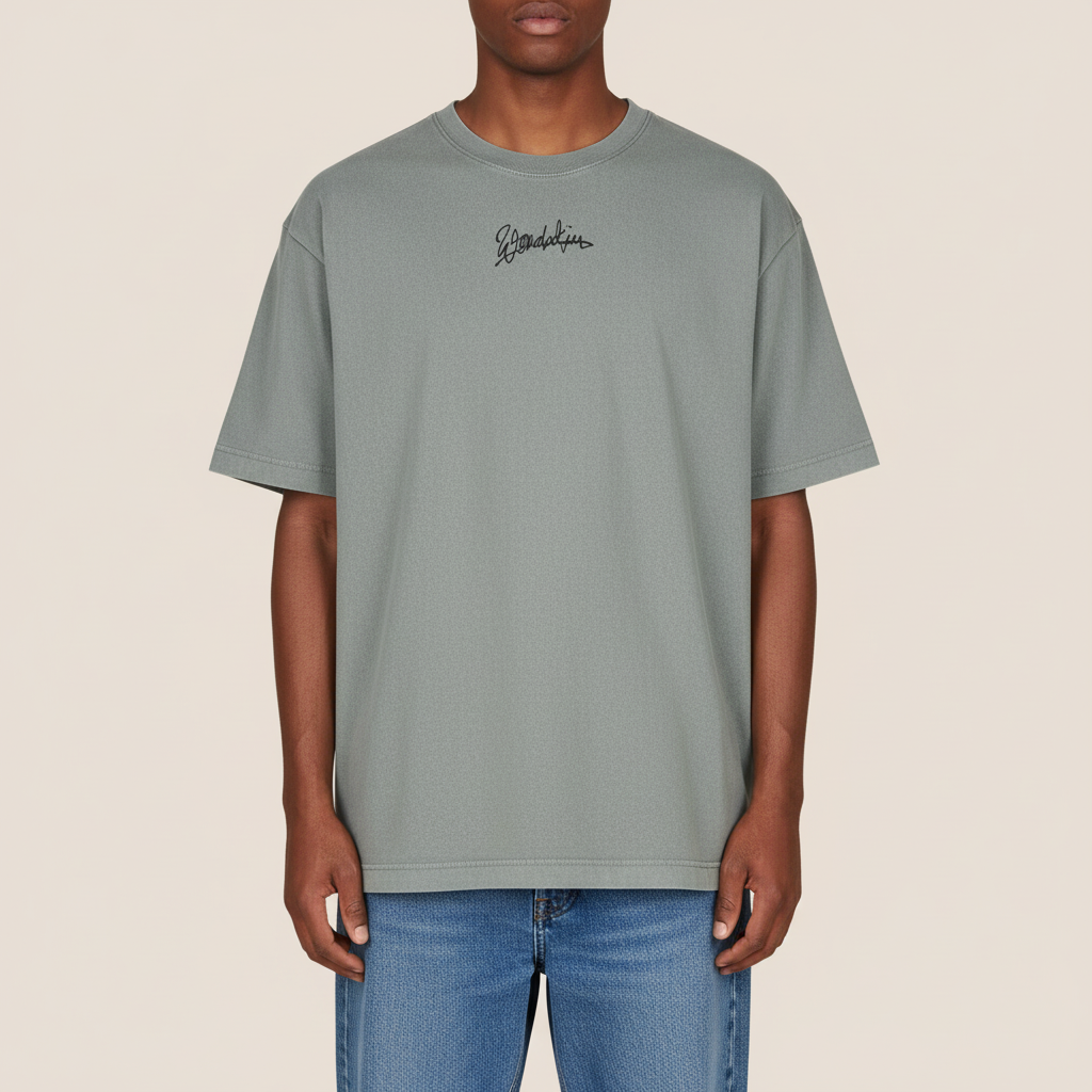 THE SIGNATURE LOUD TEE 240 // misty grey & faded black