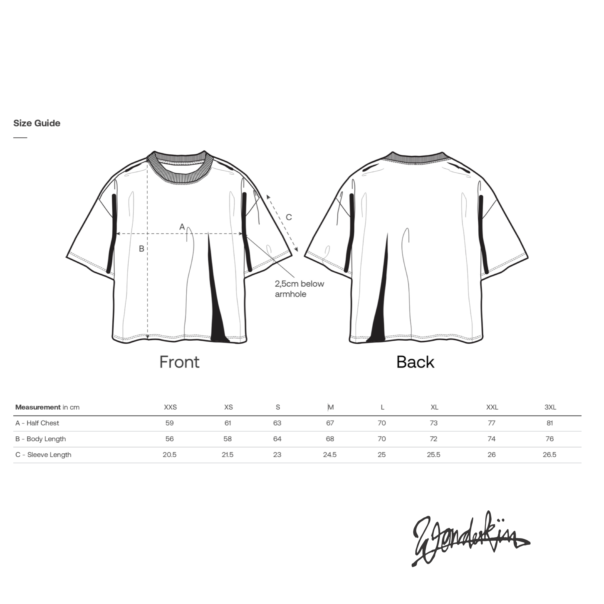THE POPSEE EYE TEE 200 // natural raw & faded black
