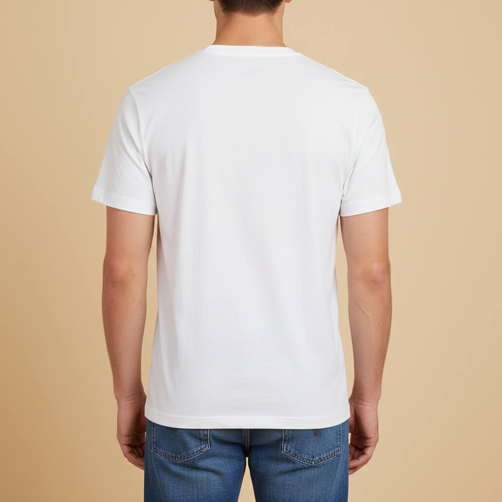 THE POWER POP TEE 180 // off white & light blue orange black