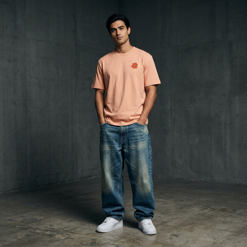 THE POWER POP TEE 180 // peach orange