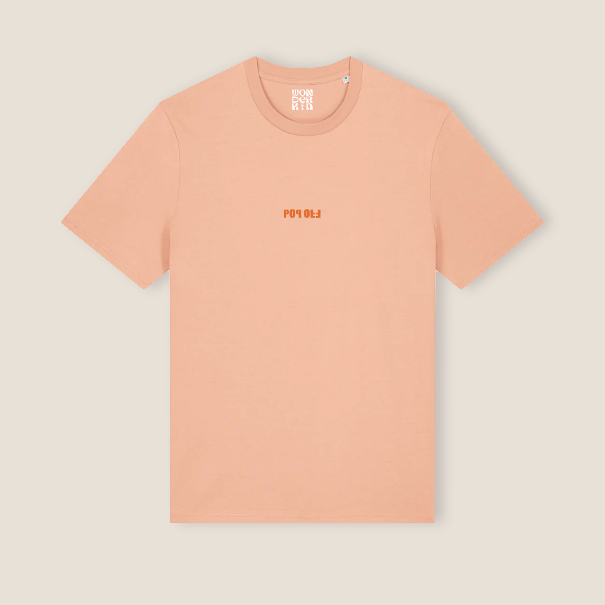 THE POP TEE 180 // peach with orange