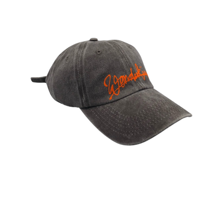 THE POP VINTAGE STREET LOGO CAP //dark brown & orange