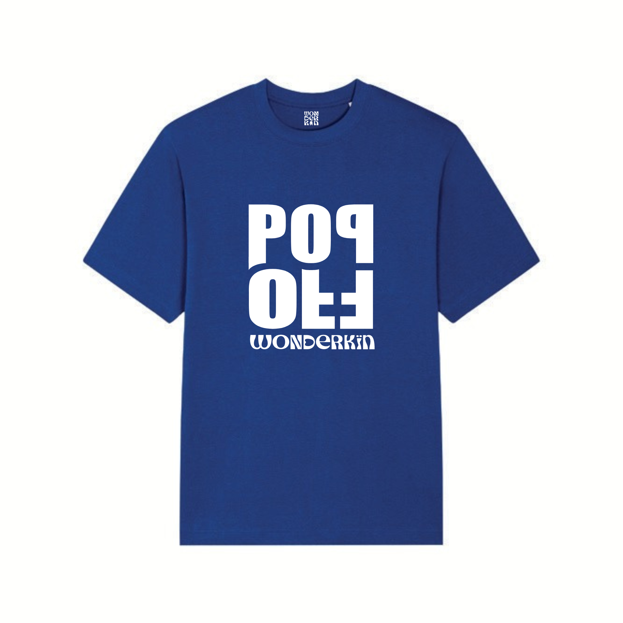 THE POP TEE 240  // workwear blue with white