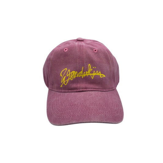 THE POP VINTAGE STREET LOGO CAP //pink & yellow