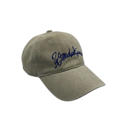 THE POP VINTAGE STREET LOGO CAP // light khaki & navy