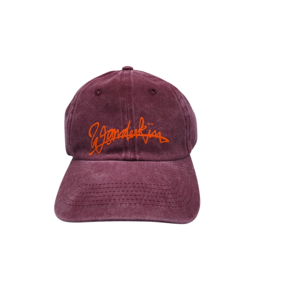 THE POP VINTAGE STREET LOGO CAP // red & orange