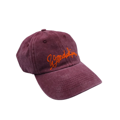 THE POP VINTAGE STREET LOGO CAP // red & orange