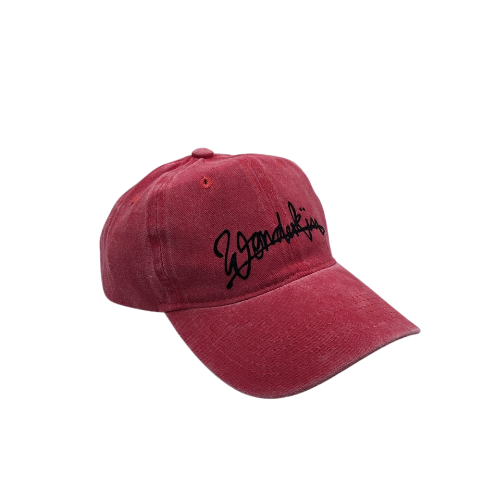 THE POP VINTAGE STREET LOGO CAP // red & black