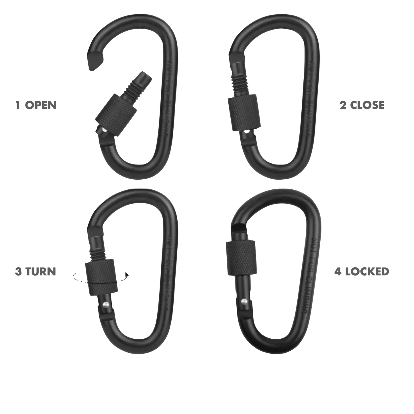 THE CARABINER // black/black