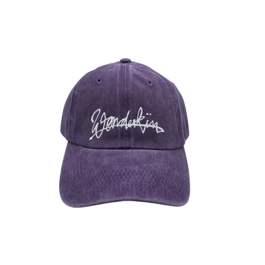 THE POP VINTAGE STREET LOGO CAP // purple & white