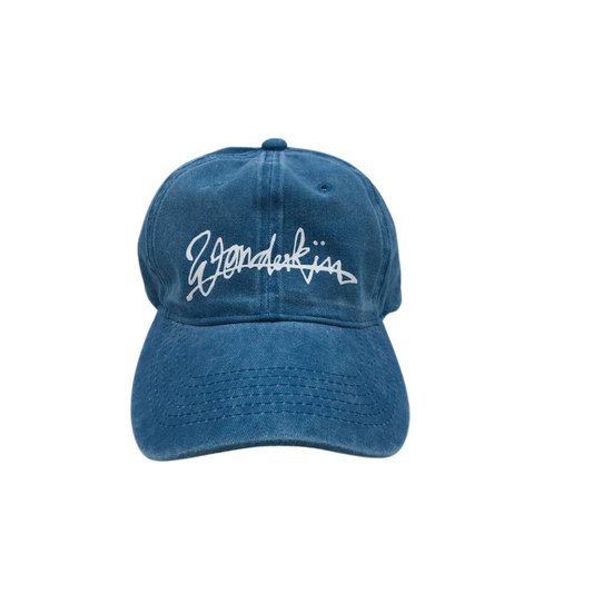 THE POP VINTAGE STREET LOGO CAP // blue & white