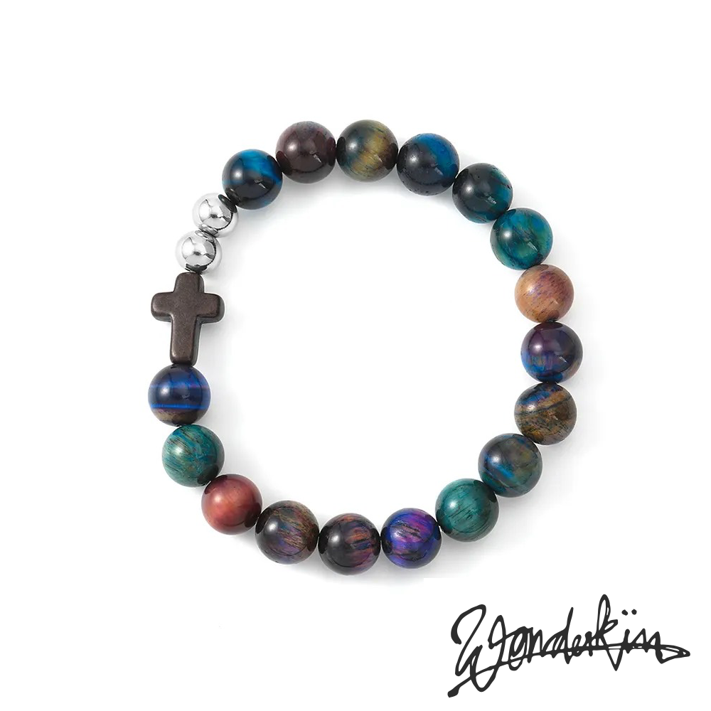 THE POP CROSS & BEADS BRACELET // multi colour