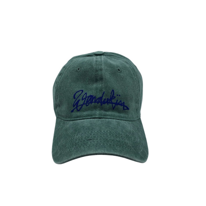 THE POP VINTAGE STREET LOGO CAP // green & dark blue