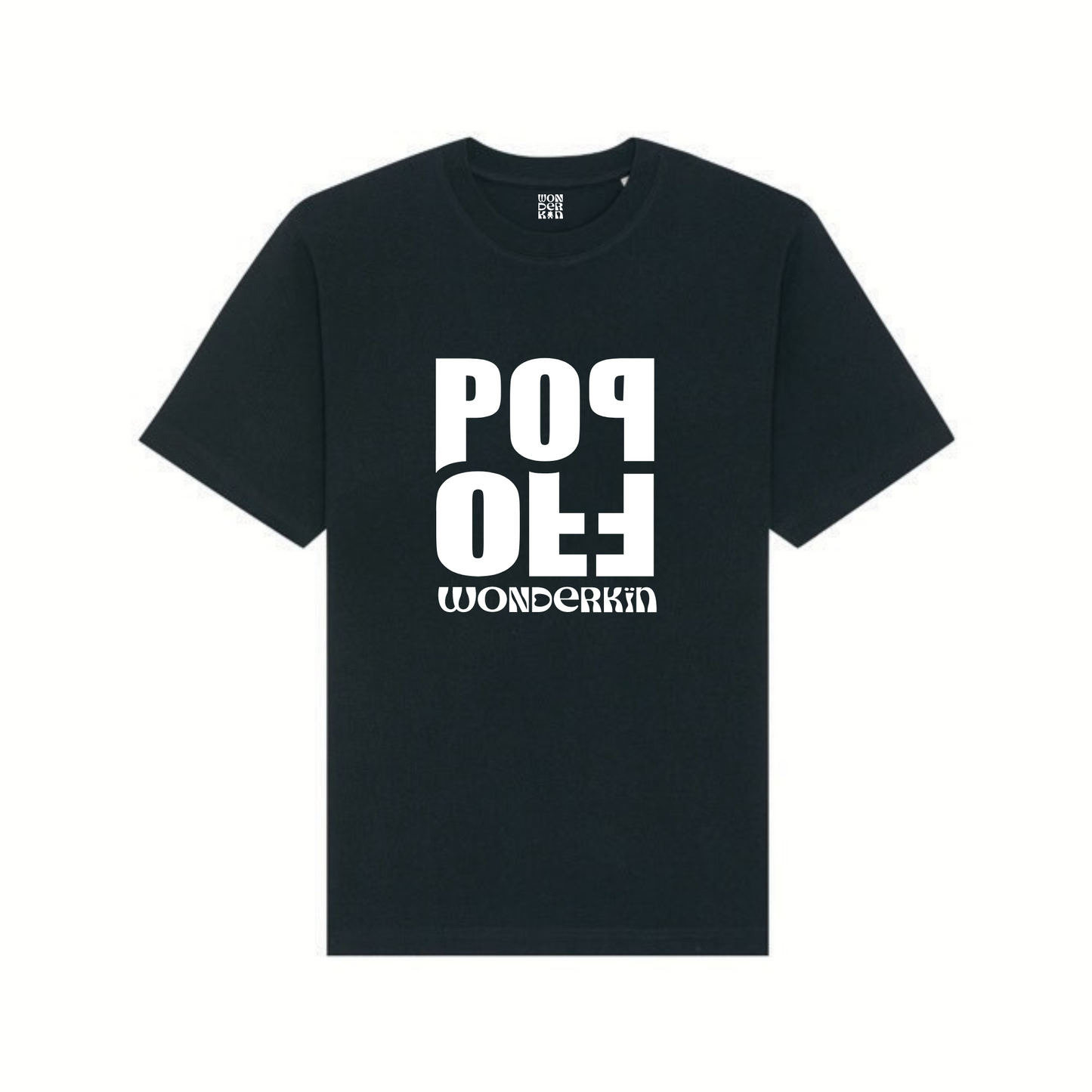 THE POP TEE 240  // black with white