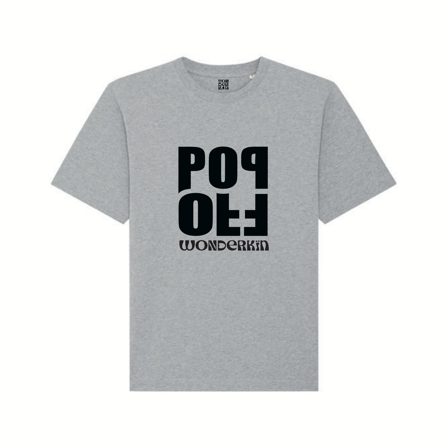 THE POP TEE 240 // heather grey with black