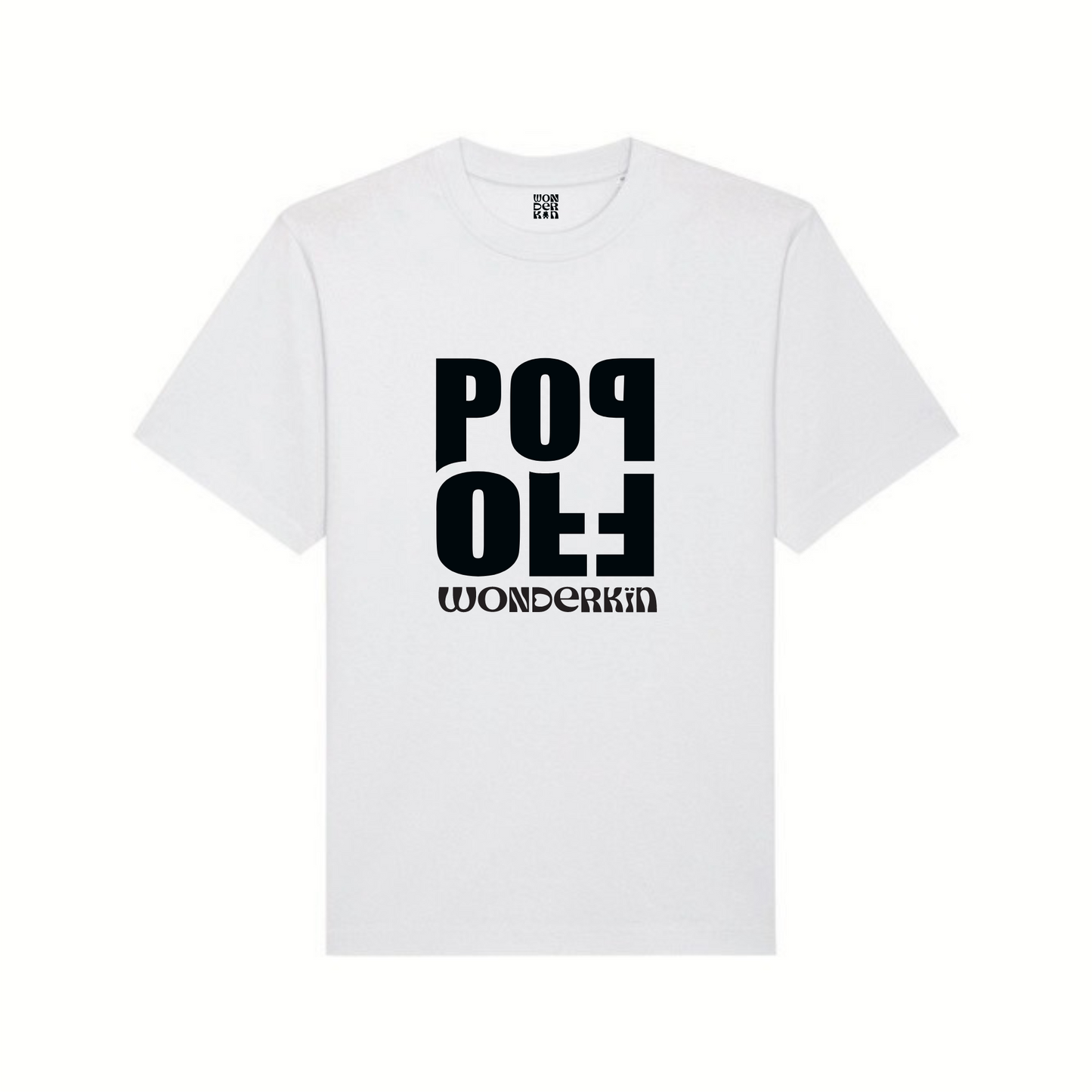 THE POP TEE 240 // white with black