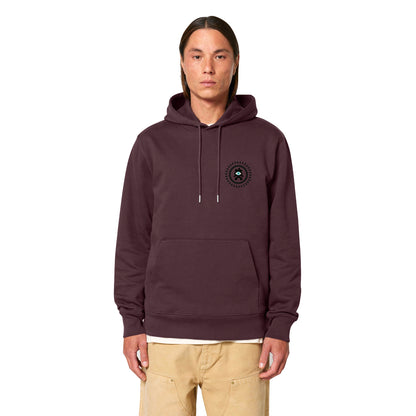 THE POP HOODIE 350 // eggplant with white