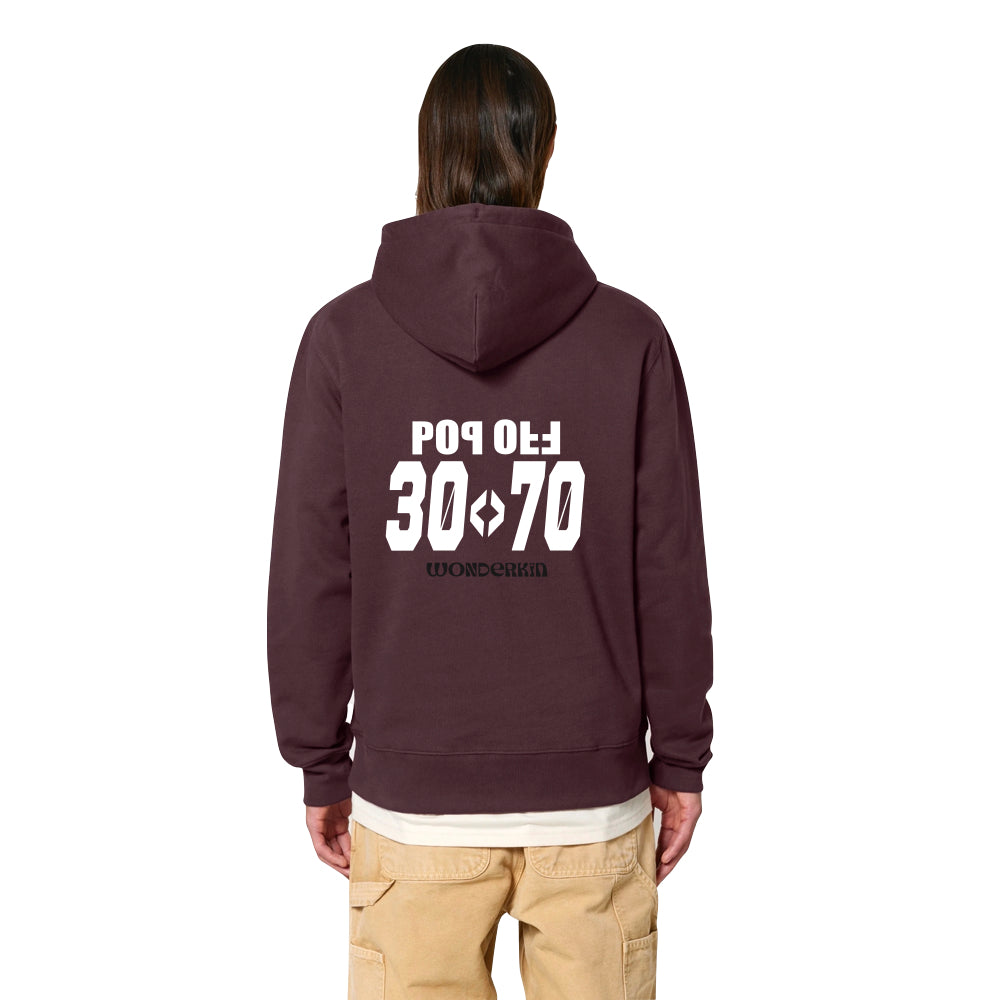 THE POP HOODIE 350 // eggplant with white