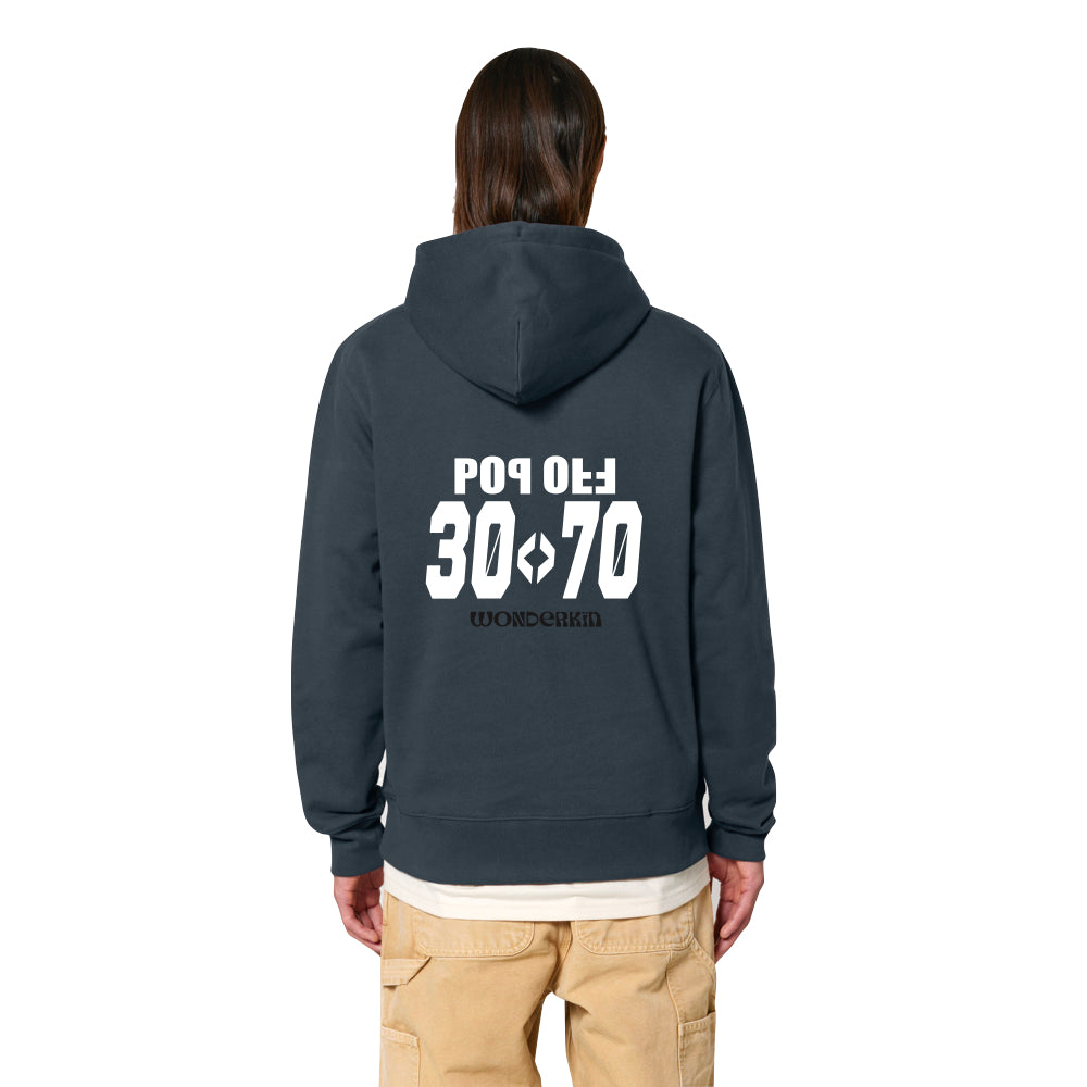 THE POP HOODIE 350 // ink grey with white