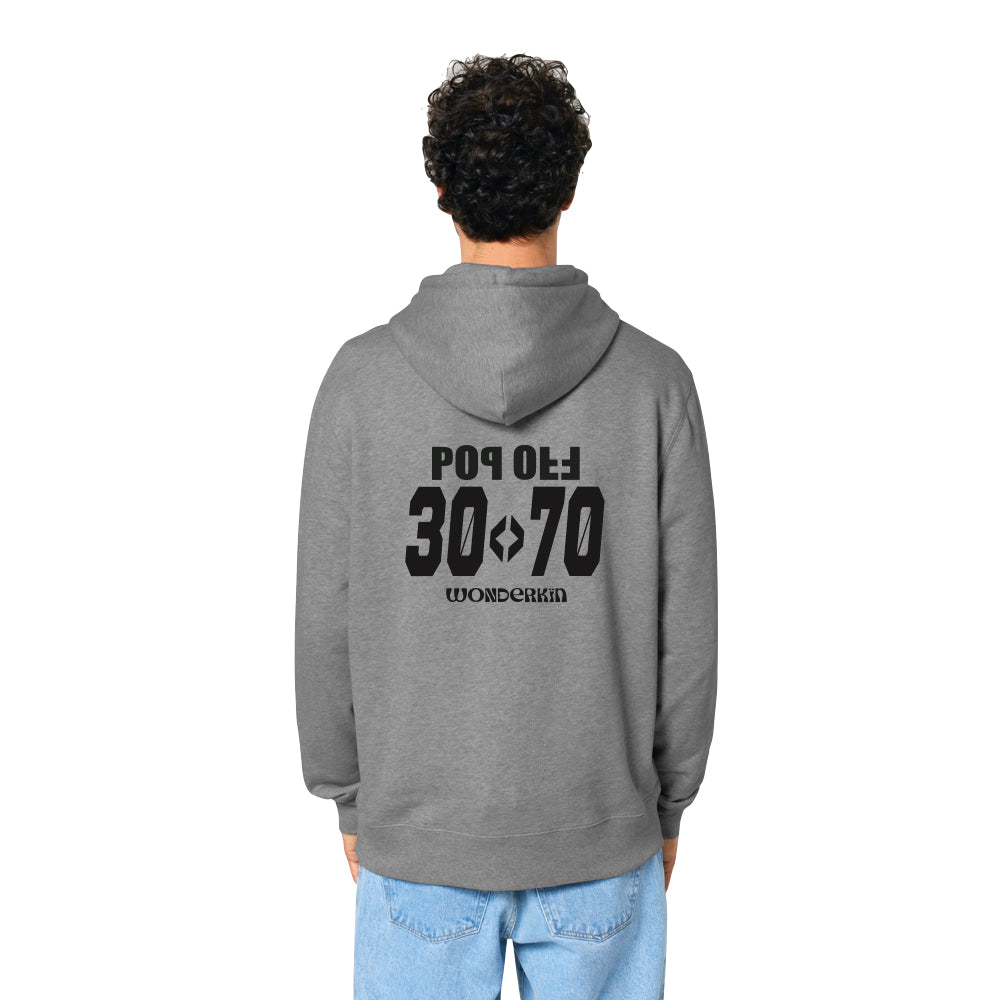 THE POP HOODIE 350 // mid heather grey with black