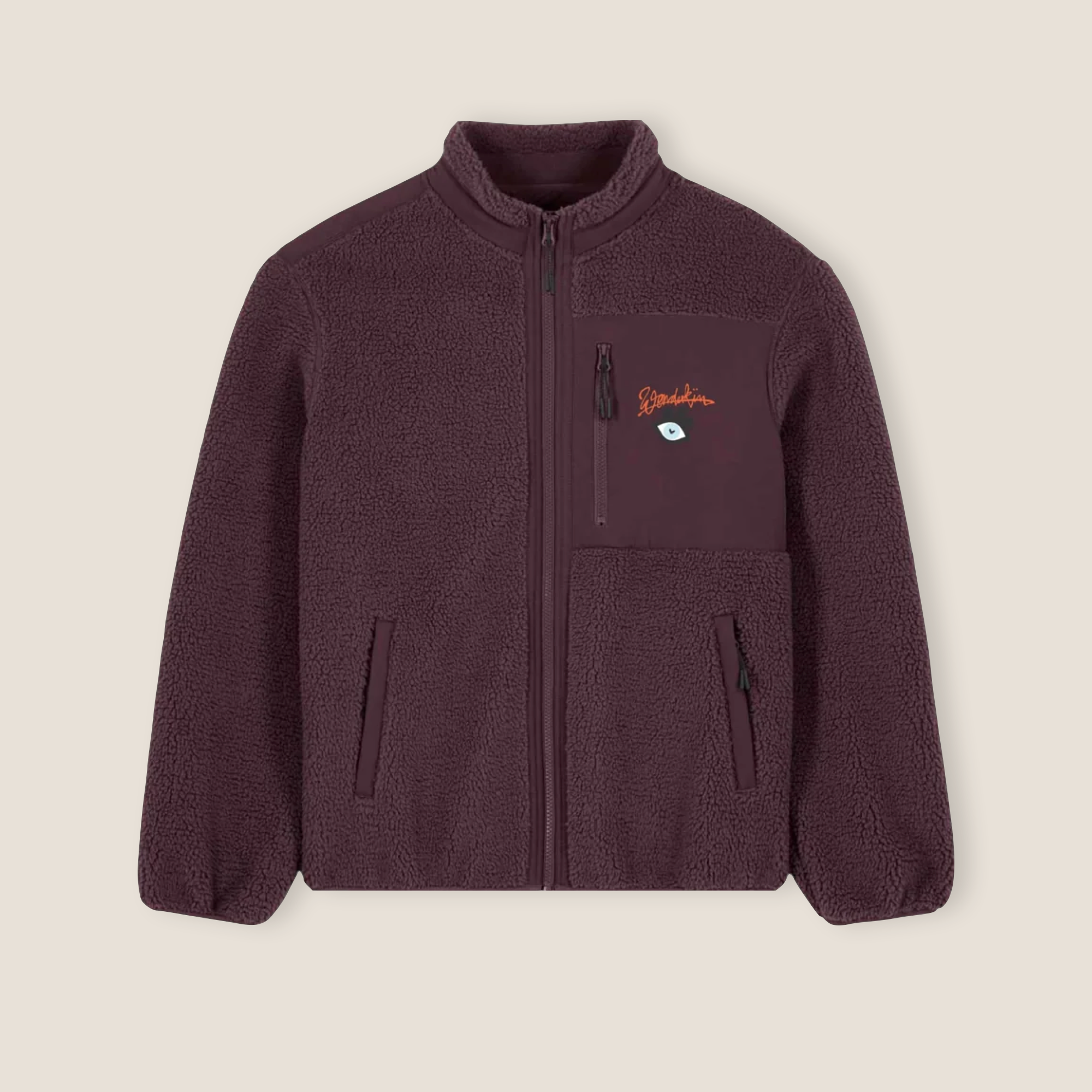 THE POP-SEE FLEECE JACKET // eggplant brown