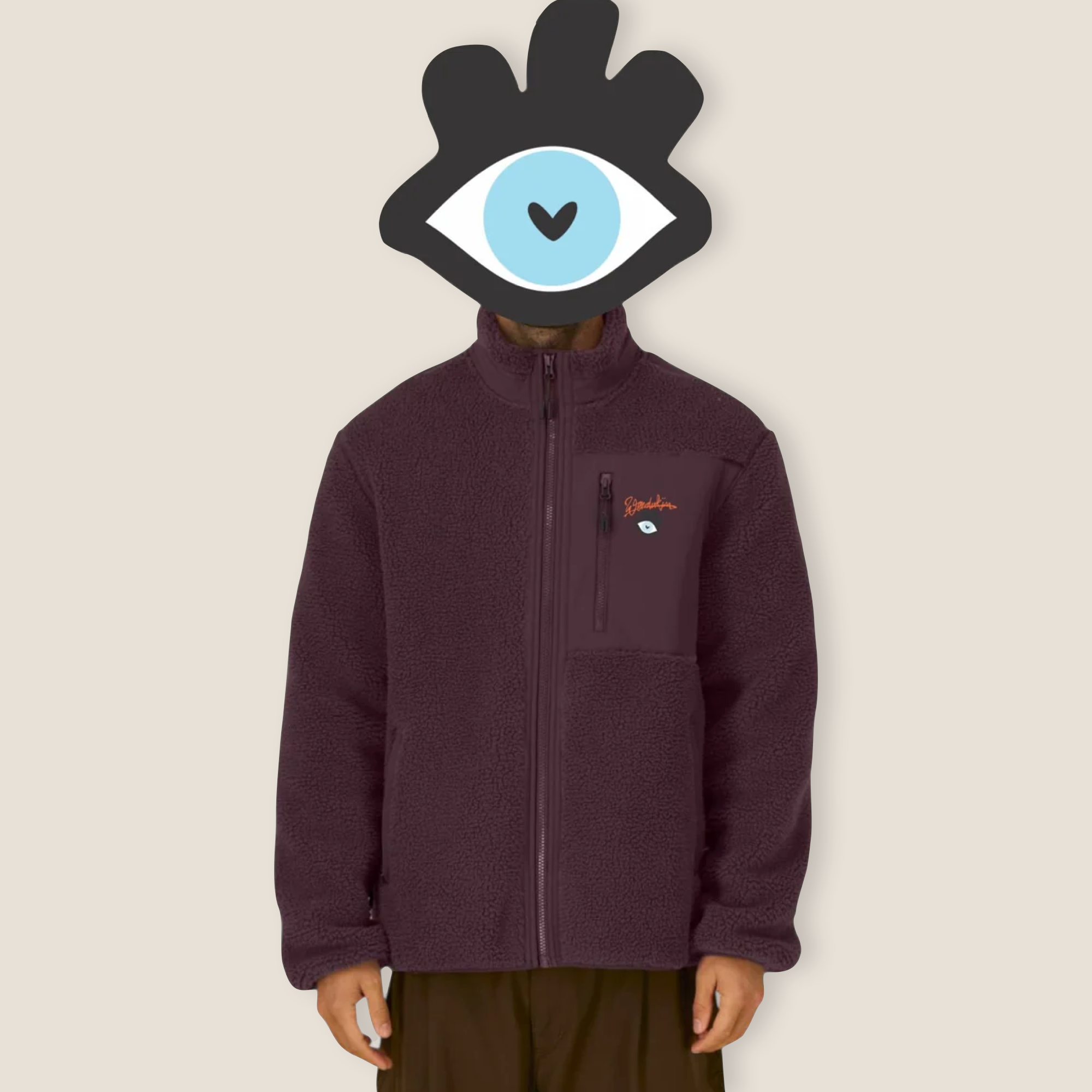 THE POP-SEE FLEECE JACKET // eggplant brown