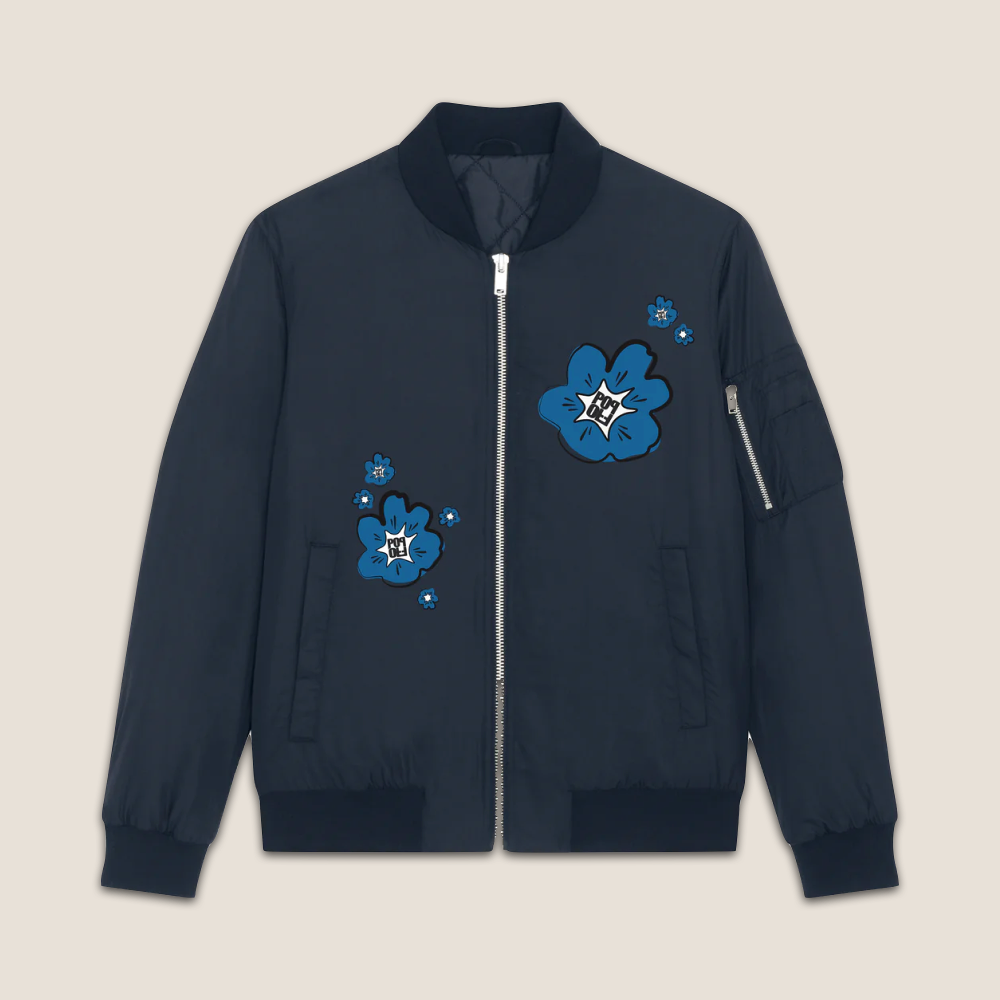 THE POWER POP BOMBER JACKET // midnight & blue