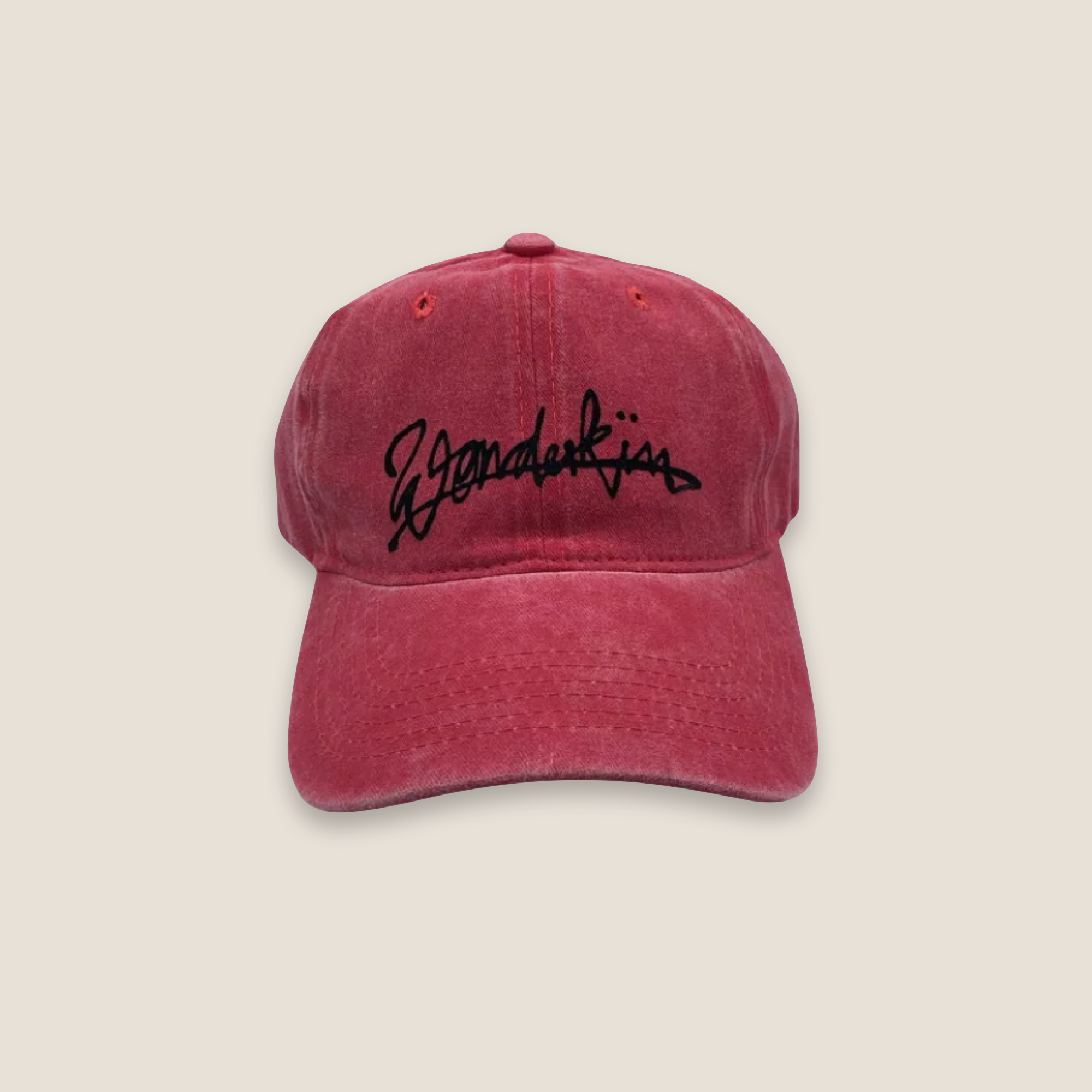 THE POP VINTAGE STREET LOGO CAP // red & black