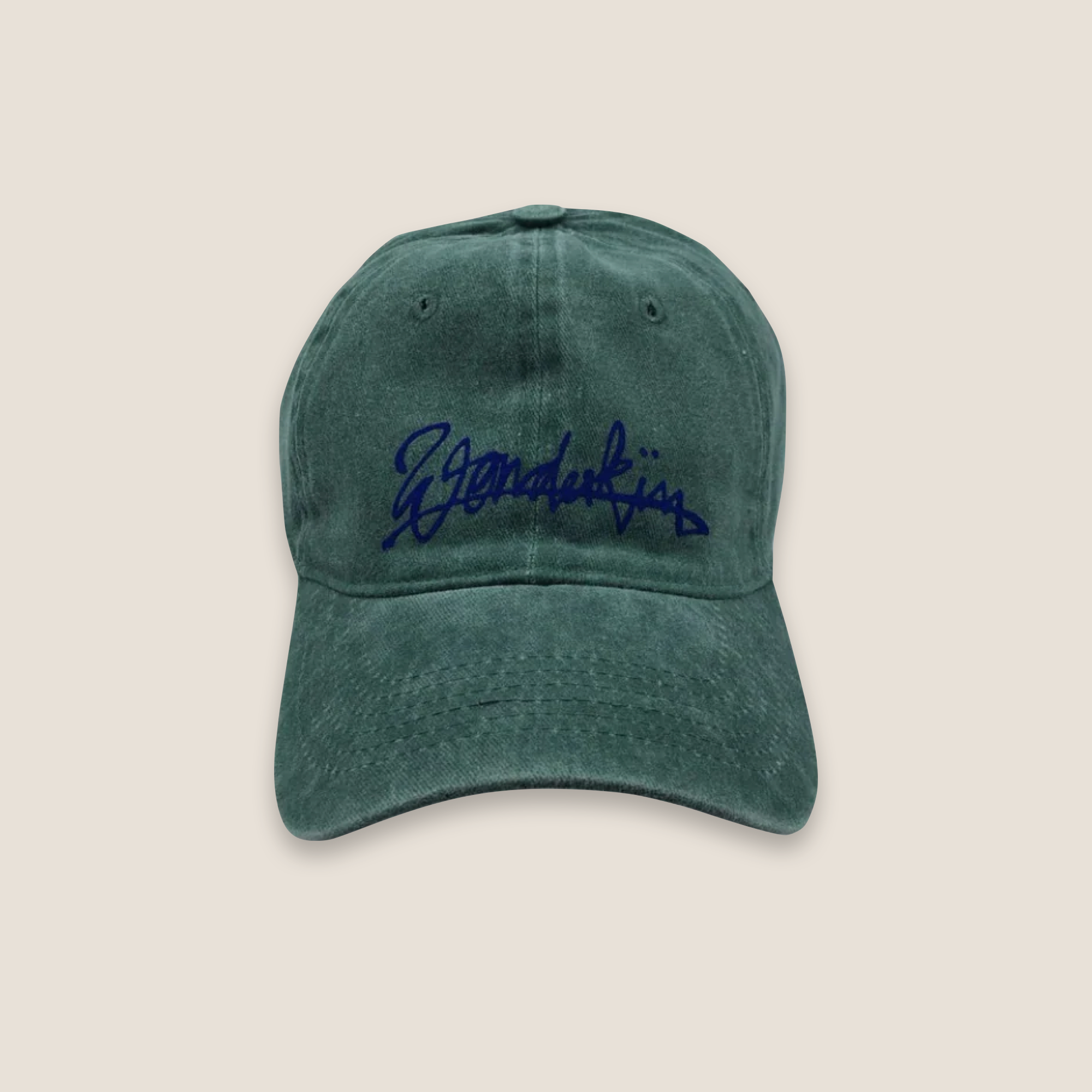 THE POP VINTAGE STREET LOGO CAP // green & dark blue