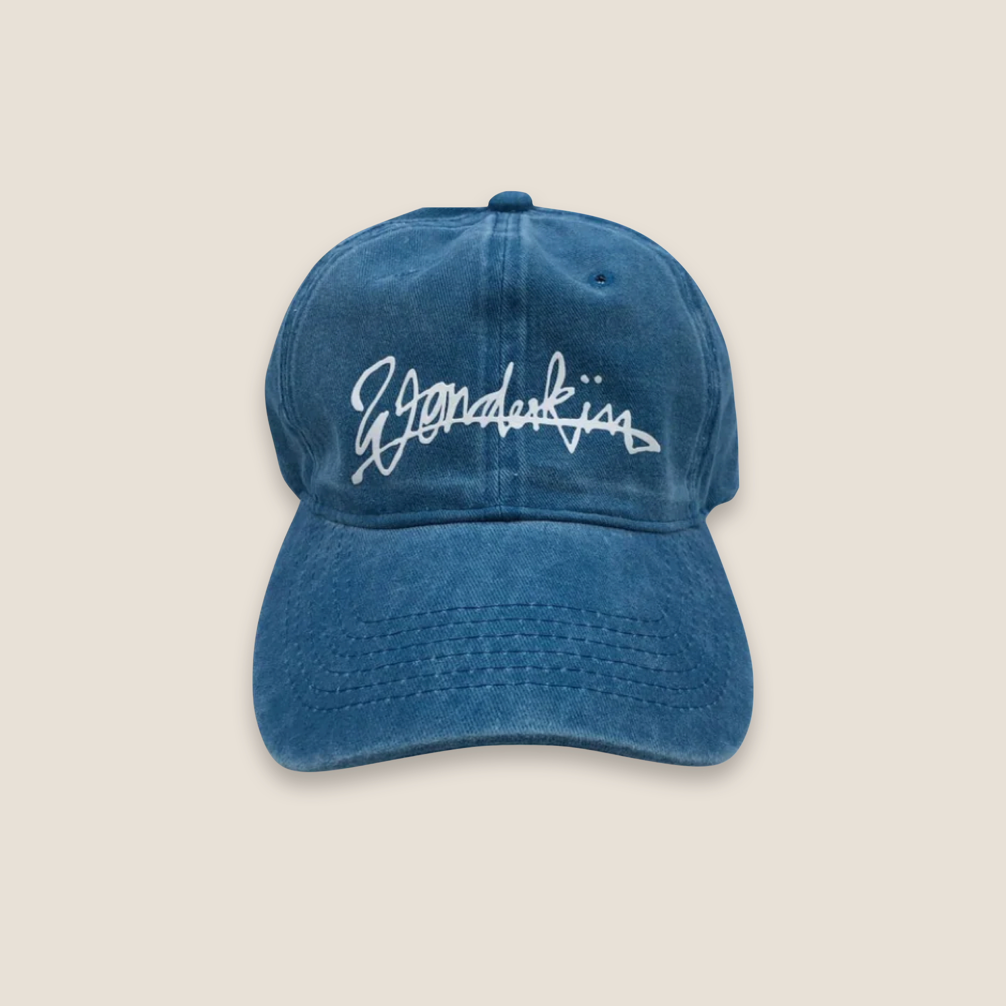 THE POP VINTAGE STREET LOGO CAP // blue & white