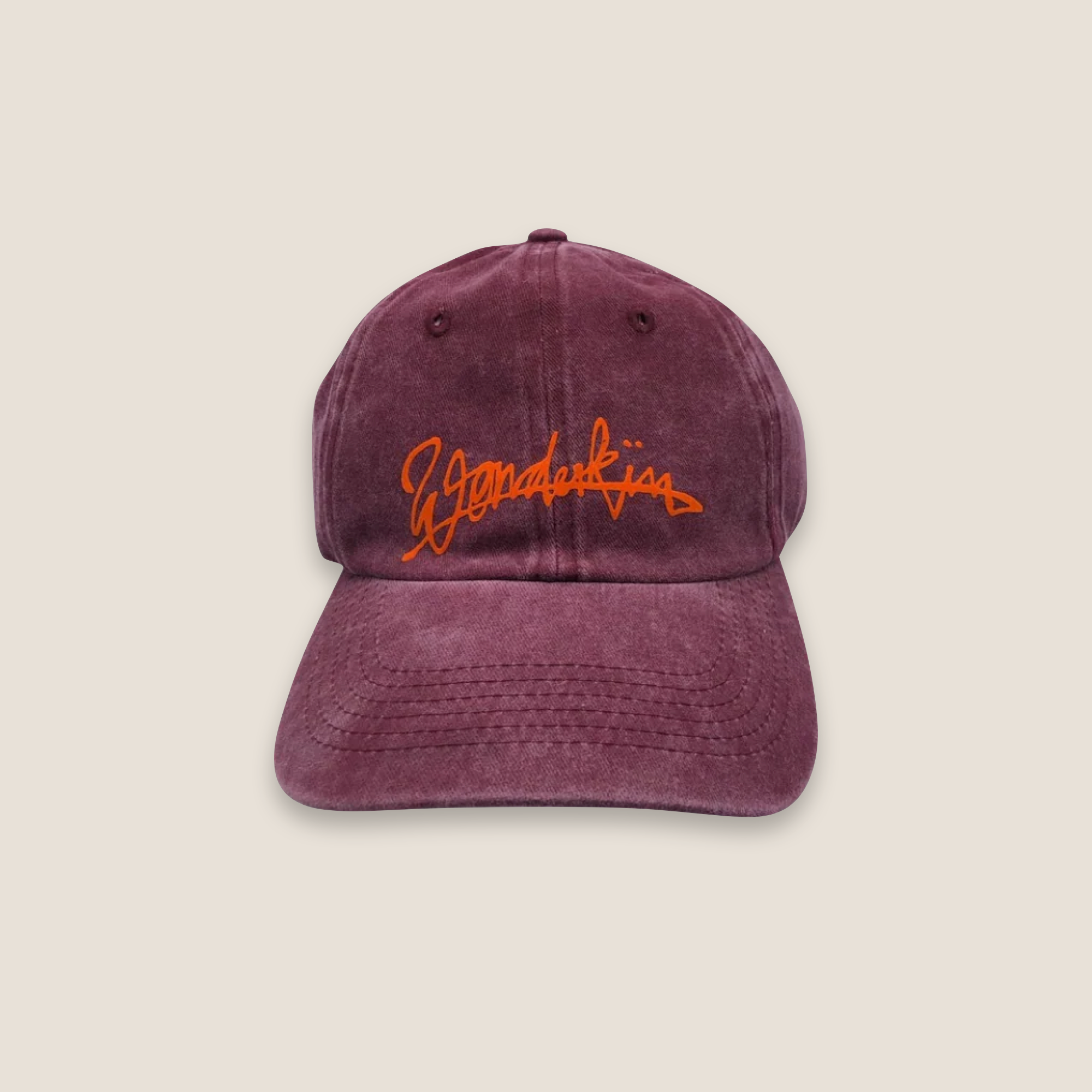 THE POP VINTAGE STREET LOGO CAP // red & orange
