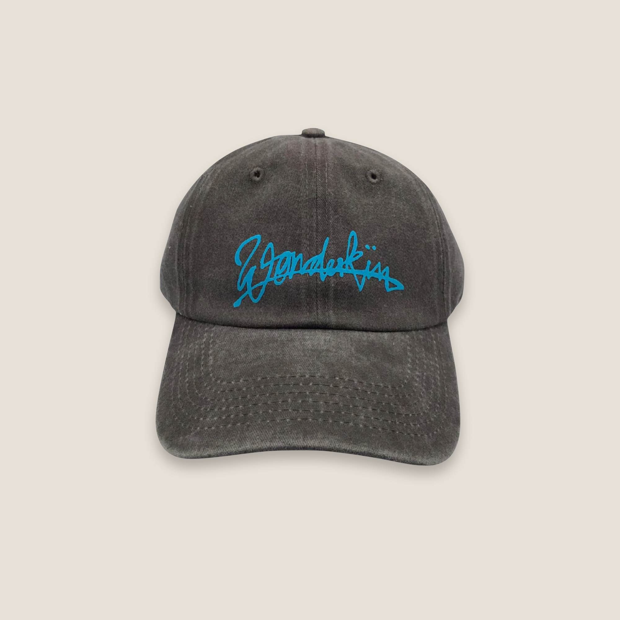 THE POP VINTAGE STREET LOGO CAP // dark grey & blue