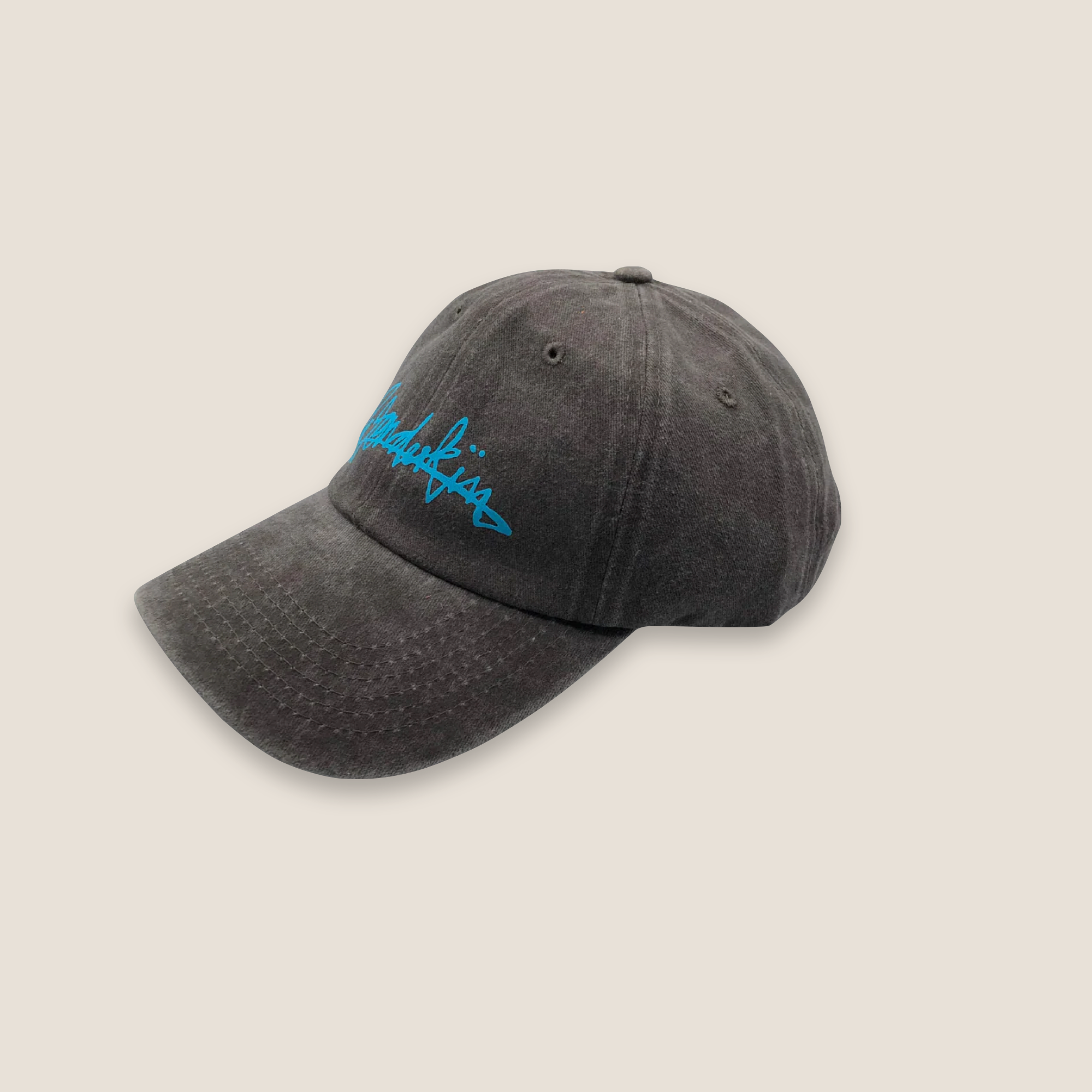 THE POP VINTAGE STREET LOGO CAP // dark grey & blue