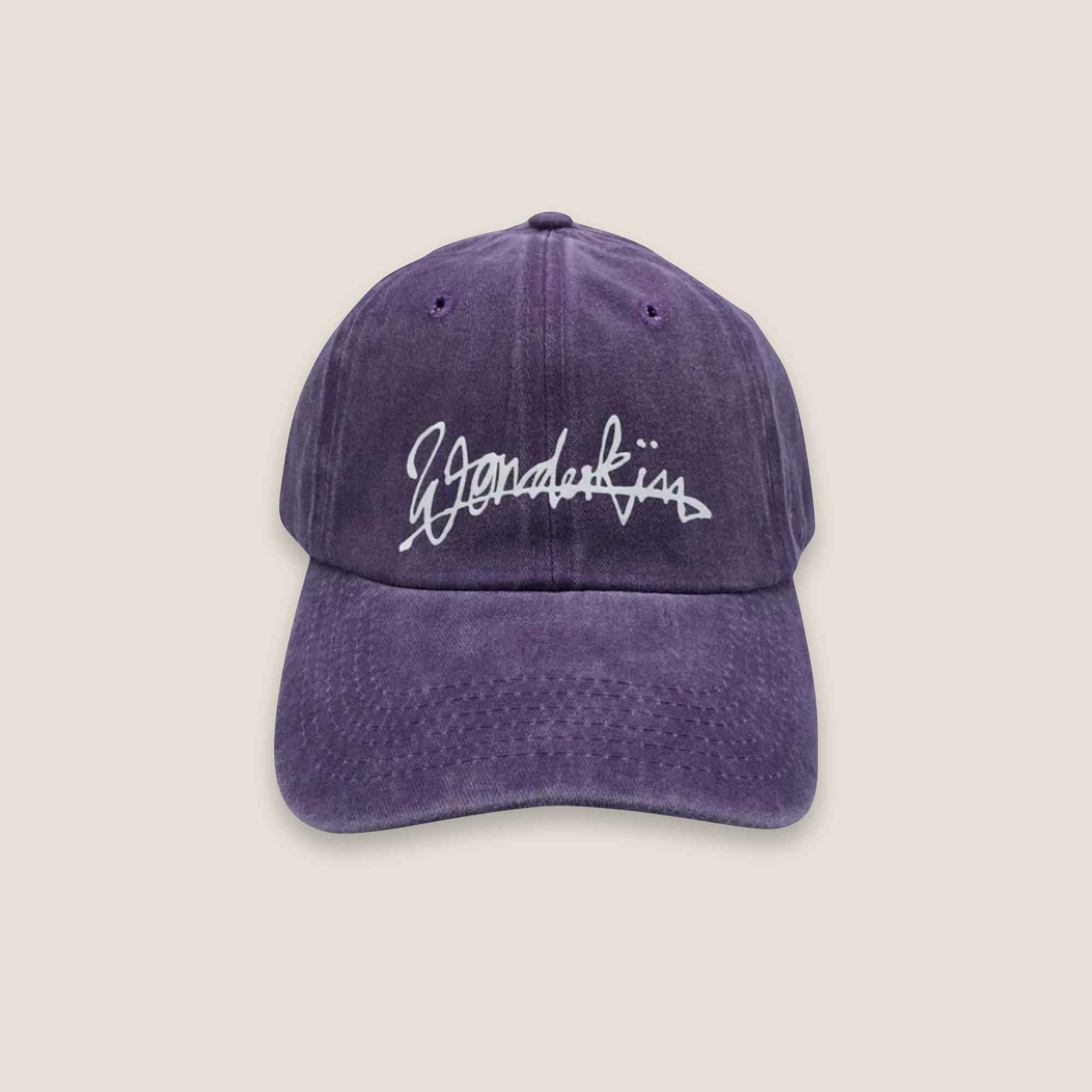 THE POP VINTAGE STREET LOGO CAP // purple & white