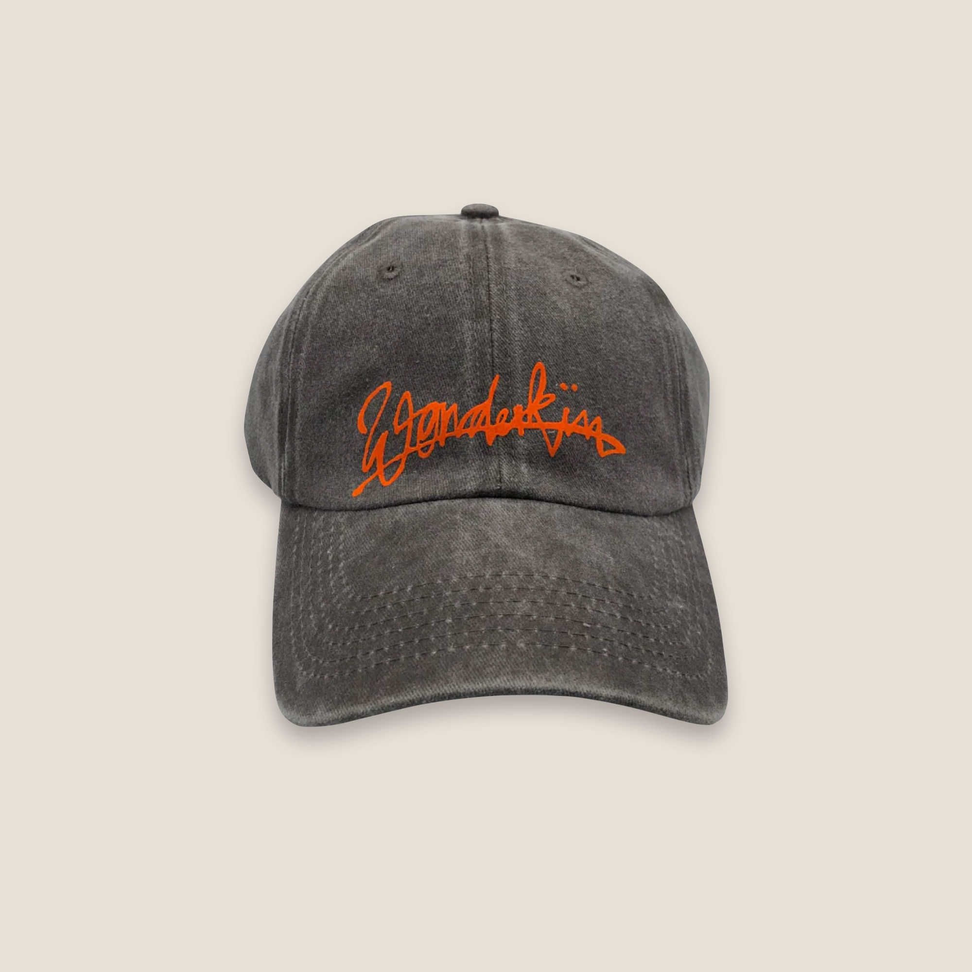 THE POP VINTAGE STREET LOGO CAP //dark brown & orange