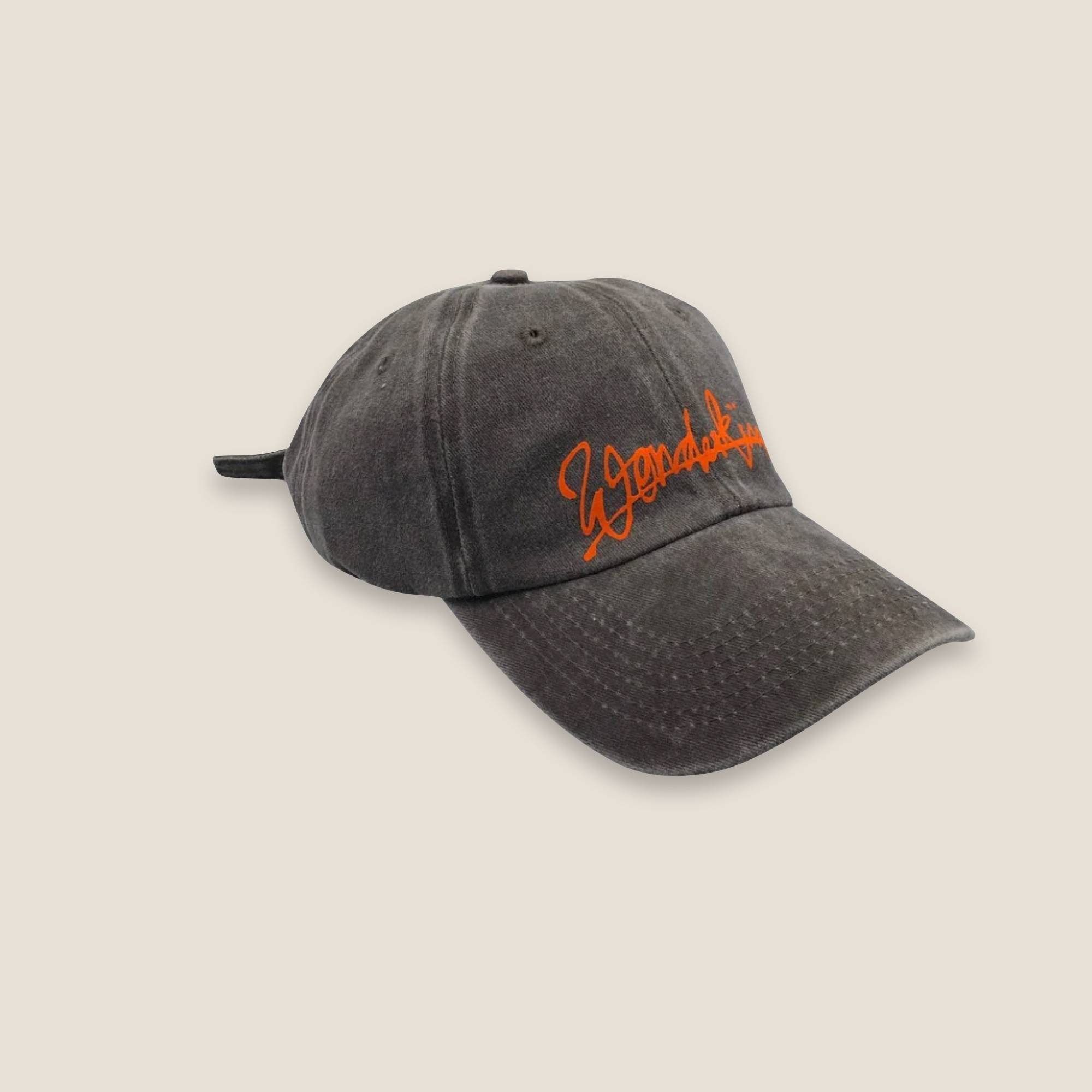 THE POP VINTAGE STREET LOGO CAP //dark brown & orange
