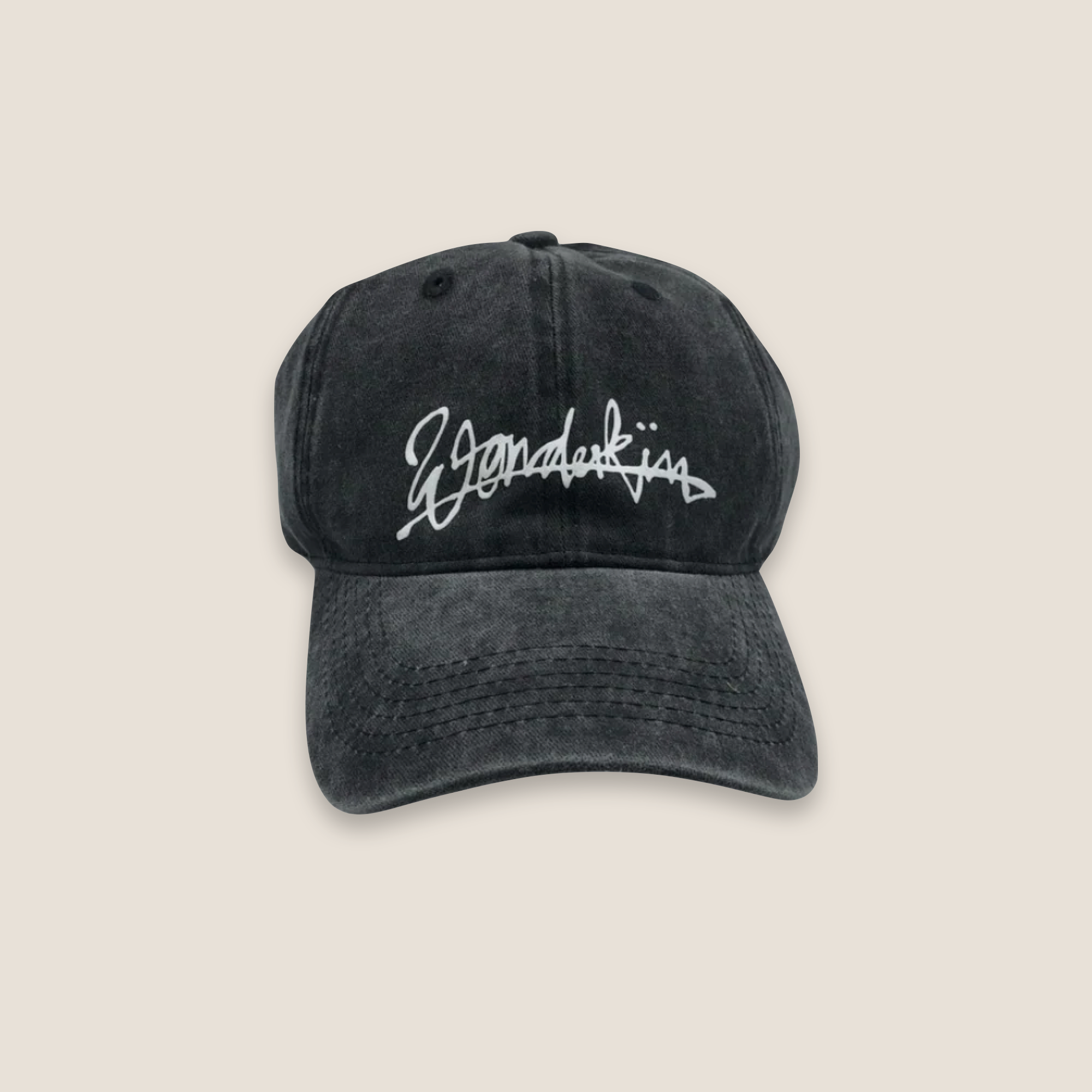 THE POP VINTAGE STREET LOGO CAP // black & white